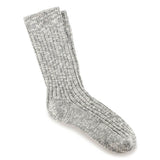 Cotton Slub Mens Socks | Grey/White