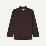 3001 Drill Buttoned Overshirt | Dark Plum