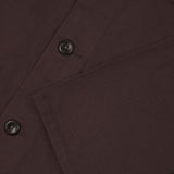 3001 Drill Buttoned Overshirt | Dark Plum