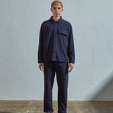 6001 Lightweight Buttoned Overshirt | Midnight Blue