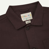 3001 Drill Buttoned Overshirt | Dark Plum