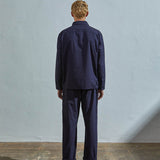 6001 Lightweight Buttoned Overshirt | Midnight Blue
