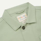 3001 Drill Buttoned Overshirt | Silver Green