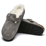 Boston Shearling | Stone Coin Suede