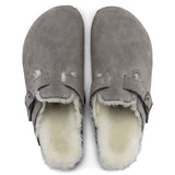 Boston Shearling | Stone Coin Suede