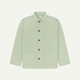 3001 Drill Buttoned Overshirt | Silver Green