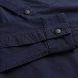 6001 Lightweight Buttoned Overshirt | Midnight Blue