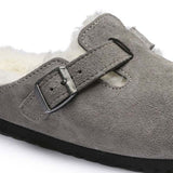 Boston Shearling | Stone Coin Suede