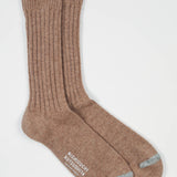 Praha Wool Ribbed Socks | Beige