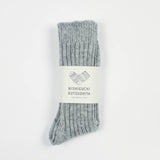 Praha Wool Ribbed Socks | Light Grey