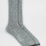 Praha Wool Ribbed Socks | Light Grey