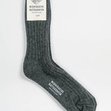 Praha Cashmere Ribbed Socks | Charcoal