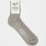 Praha Linen Ribbed Socks | Flaxen