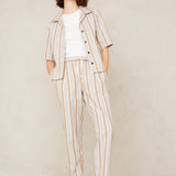 Lourdes Pants | Ecru Hemp Stripe