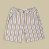 Bangja Shorts | Ecru Hemp Stripe