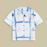 Athalie Short Sleeve Shirt | Shibori Natural Indigo