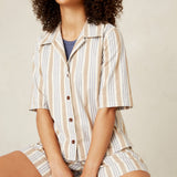 Morrigan Shirt | Ecru Hemp Stripe