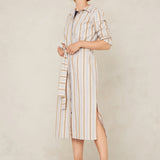 Maggy Dress | Ecru Hemp Stripe
