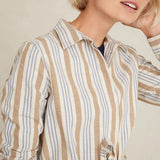 Maggy Dress | Ecru Hemp Stripe