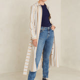 Maggy Dress | Ecru Hemp Stripe