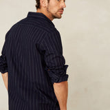 Enda Shirt | Indigo Stripe Hemp