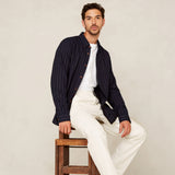 Enda Shirt | Indigo Stripe Hemp