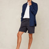 Enda Pocket Shirt | Worker Blue Linen