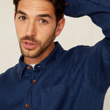 Enda Pocket Shirt | Worker Blue Linen