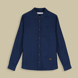 Enda Pocket Shirt | Worker Blue Linen