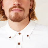 Enda Pocket Shirt | Optical White Linen