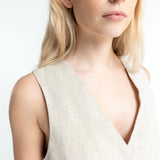 Lucia Vest | Undyed Linen