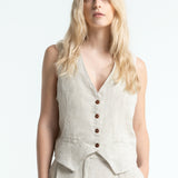 Lucia Vest | Undyed Linen