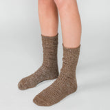 Boston Hemp/Cotton Slab Socks | Khaki Moss
