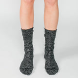 Boston Hemp/Cotton Slab Socks | Black