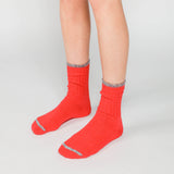 Boston Silk/Cotton Socks | Red