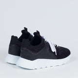 EKNLarch Sneaker | Black Leather + Suede36