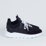 EKNLarch Sneaker | Black Leather + Suede36