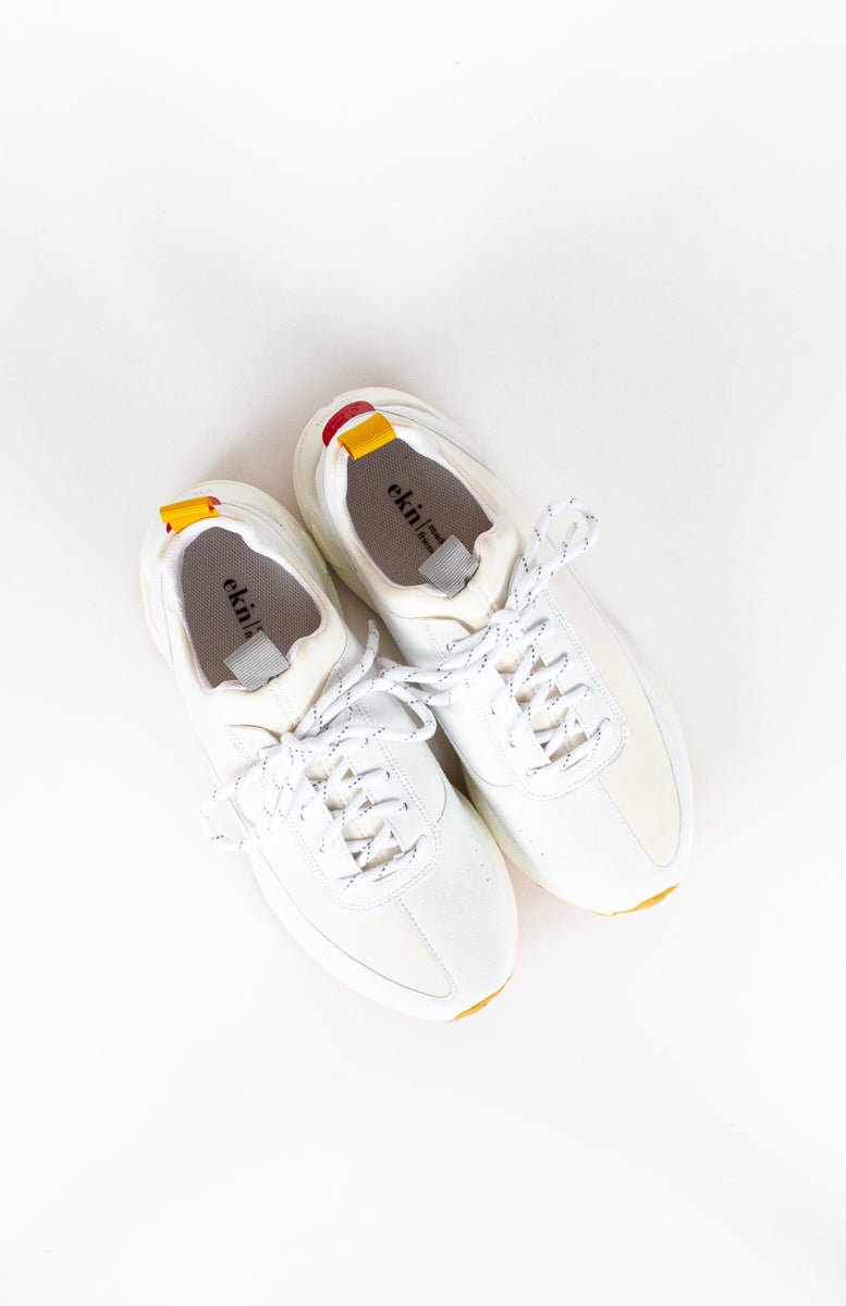EKNYew Sneaker | White Vegan Leather + Neoprene36