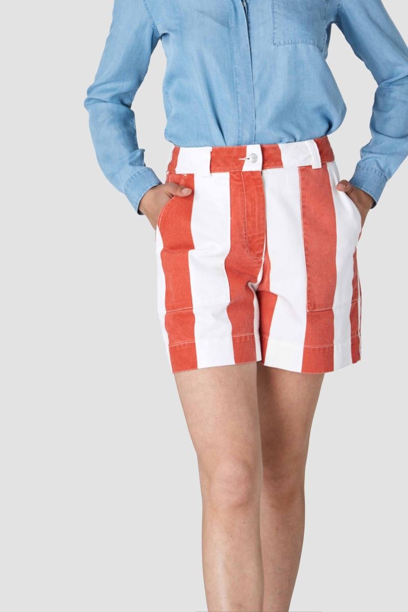 KINGS OF INDIGOBangja Shorts | Printed Burnt Orange24