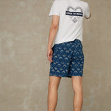 KINGS OF INDIGOBidatsu Shorts | Woodblock Indigo Dye - Fan PrintXS