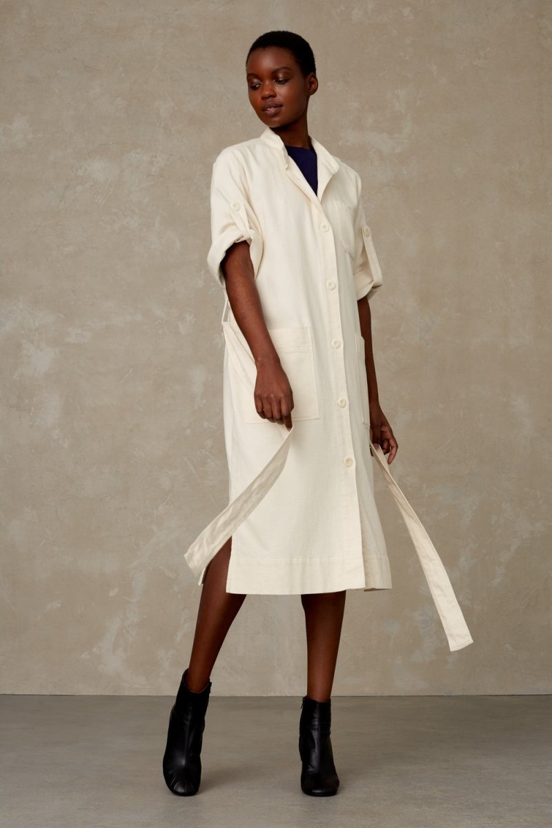 KINGS OF INDIGOCaledonia Dress | EcruXS