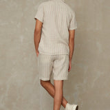 KINGS OF INDIGOCronus Shorts | Linen Stripe Red28