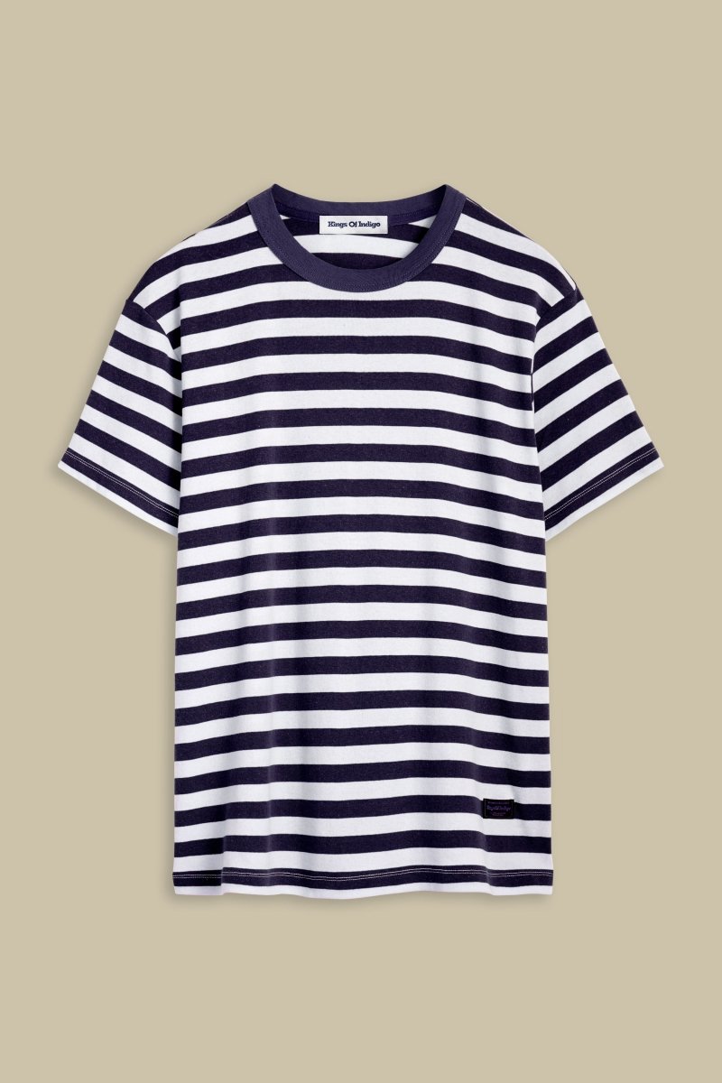 KINGS OF INDIGODarius T-Shirt 2.0 | Navy StripeXS