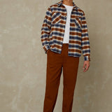 KINGS OF INDIGOJuntoku Shirt | Cinnamon Brushed CheckS