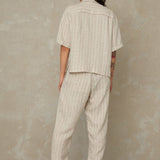 KINGS OF INDIGOLourdes Pants | Linen Stripe RedXS
