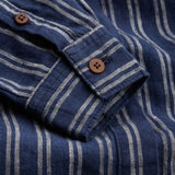 KINGS OF INDIGOMaggy Dress | Linen Navy Double StripeXS