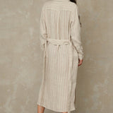 KINGS OF INDIGOMaggy Dress | Linen Stripe RedXS