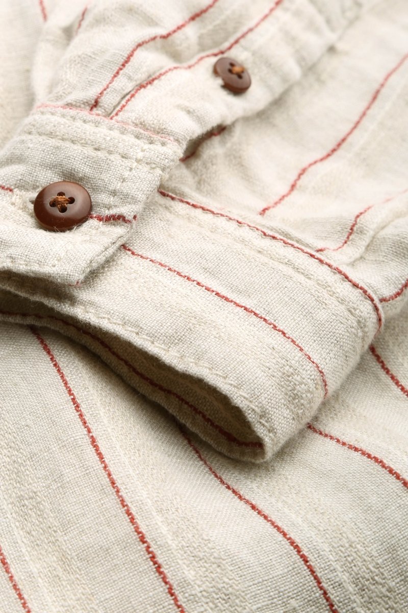KINGS OF INDIGOMaggy Dress | Linen Stripe RedXS