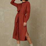 KINGS OF INDIGOMaggy Dress | Terracotta LinenXS