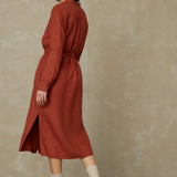 KINGS OF INDIGOMaggy Dress | Terracotta LinenXS